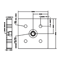 32-909014N-1SS MODULAR SOLUTIONS PNEUMATIC PLATE 90MM X 90MM WITH GASKET 1/4" NPT THREADED CENTER THRU HOLE